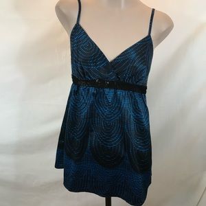Express size XS black and blue tank top